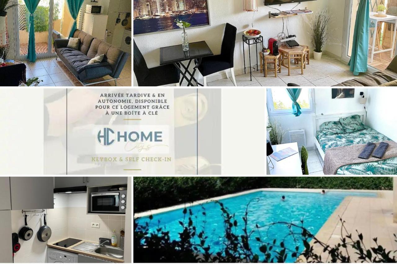 Ferienwohnung Appt Lumineux, piscine, wifi Montpellier Exterior foto